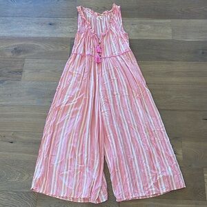 By Anthropologie Visayas Striped Jumpsuit - XS